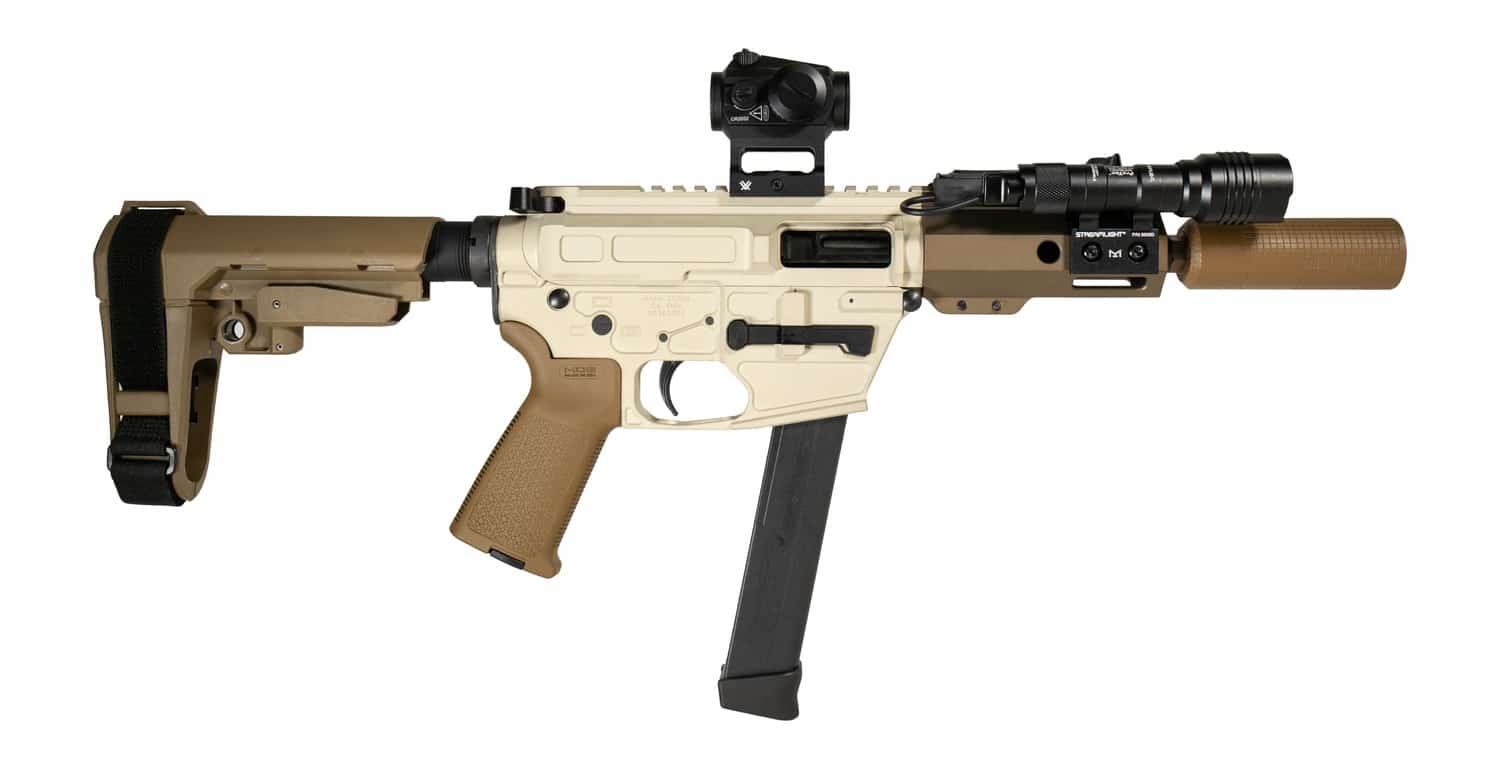 Shark Coast Tactical SCC8219CNAPP-S Creepy Nappstirr 9mm Luger 30+1 Aluminum Receiver Picatinny Rail Receiver Polymer SB Tactical SBA3 Brace