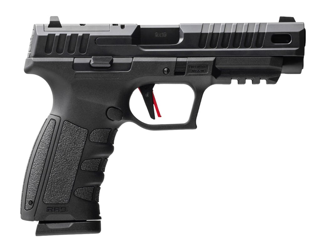 MAC 15000602 RA-9 Defense S 9mm Luger 17+1 4.75" QPQ Tenifer Cerakote Steel Lightening Cut/Optic Ready Slide, Tenifer QPQ Polymer Frame w/Picatinny Rail, Polymer Grip, RMR Footprint, Ambidextrous