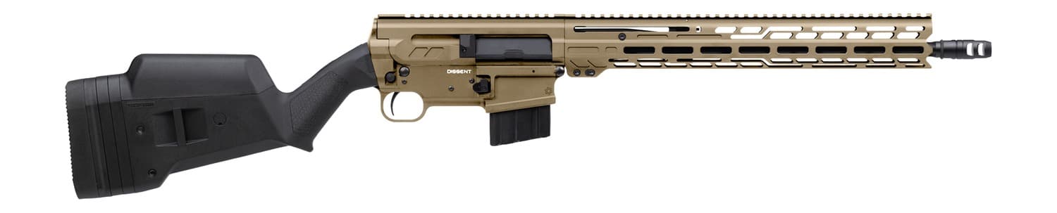 CMMG 34A670FCT Dissent BR4 338 ARC 10+1 16.10" Black Nitride Threaded Barrel, Coyote Tan Cerakote Aluminum Receiver w/Picatinny Rail, M-LOK Handguard, Magpul SGA 870 Black Synthetic Stock
