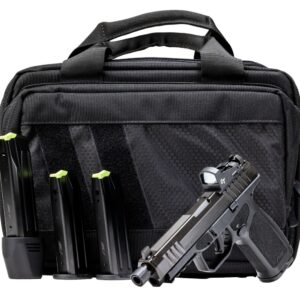 Rost Martin RM1FTBSPL RM1F Tactical Bundle 9mm Luger 24+1 4.50" Black Threaded Barrel, Black Nitron Steel Serrated w/Optic Slide, Black Polymer Frame w/Picatinny Rail, Interchangeable Backstrap Grip,