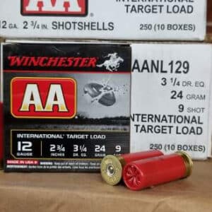 Winchester 12 Gauge AA InterNational Target Ammunition AANL129 2-3/4" 7/8oz #9 250 rounds