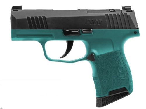 SIG P365 BAMA BREEZE 9MM 3.1" - XRAY3 (2)10RD TEAL/BLACK