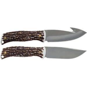 Uncle Henry Fixed Blade Knife Combo 4-1/5" Drop Point and Gut Hook Blades