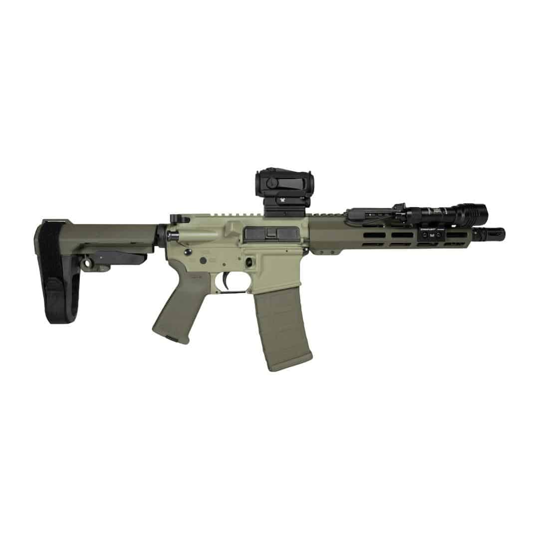 Shark Coast Grassy Knoll Pistol Bundle .300 Blk 30rd Magazine 10'' Threaded Barrel Vortex Red Dot Streamlight Light