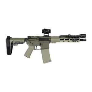 Shark Coast Knoll Grass Pistol Bundle .300 Blk 30rd Magazine 10'' Threaded Barrel Vortex Red Dot Streamlight Light