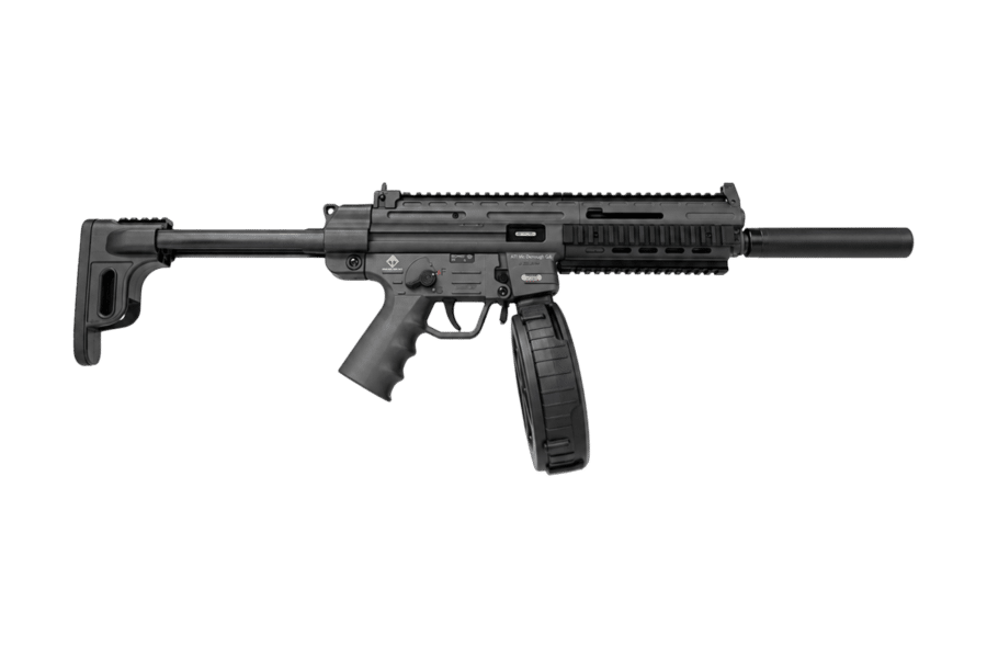 ATI GSG-16 GERGGSG16110 16.25" .22 LR Semi-Auto Rifle 110+1 w/ 110 Rd Rotary Magazine Faux Suppressor Collapsible Stock Black