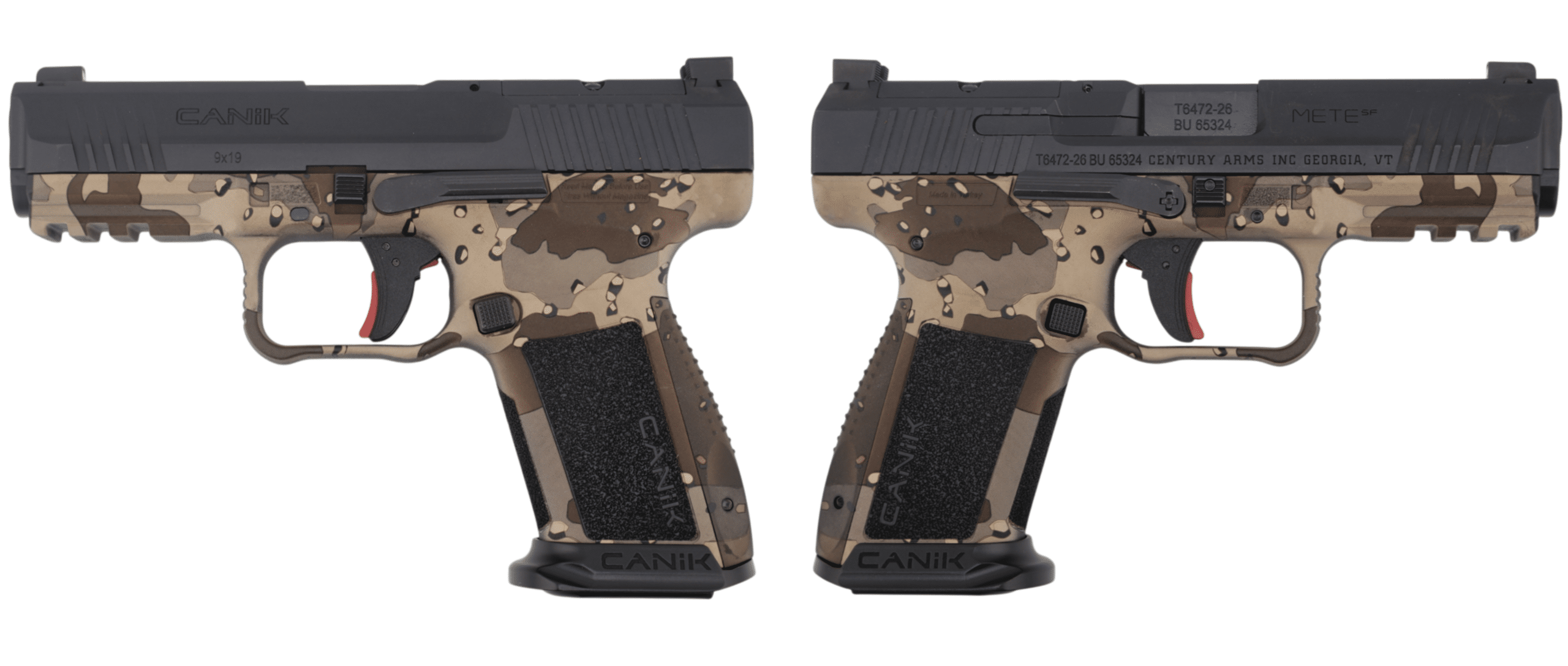 CANIK METE SF ONE SERIES 9MM CHOCOLATE CHIP CAMO PSTL 4.19 BRL 1-15RD MAG