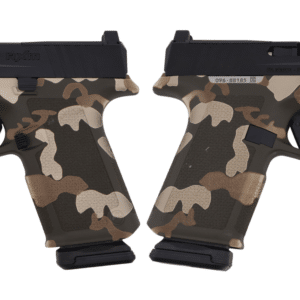 RUGER RXM THREADED 9MM PISTOL 4.5" BBL WOODLAND CAMO MAGPUL EHG, O.R. 2-15RD MAGS