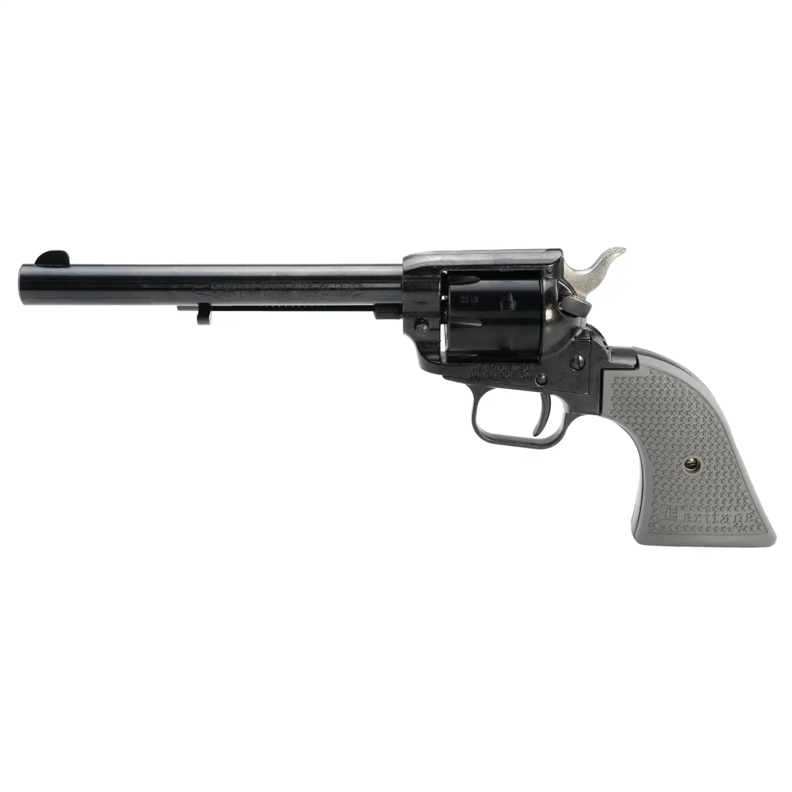 HERITAGE ROUGH RIDER 22LR REVOLVER 6.5" BLACK/GRAY POLY GRIPS 6RD