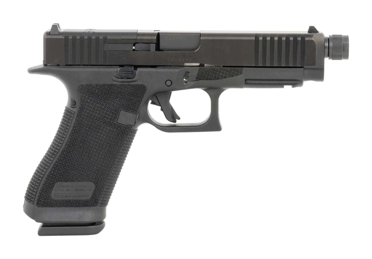 Glock P61750203TB G17 Gen6 Full Size 9mm Luger 15+1 4.49" Threaded Barrel, Steel Optic Ready/Serrated Slide, Polymer Frame w/Accessory Rail, Interchangeable Backstrap Grip, Ambidextrous