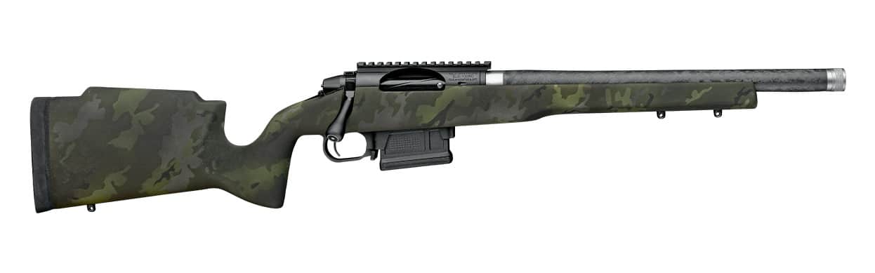 Proof Research 150764 Elevation 2.0 6.5 PRC 3+1 20" Carbon Fiber Match Grade Threaded Barrel, Black Receiver w/Picatinny Rail, Midnight Camo Fixed Carbon Fiber Stock, Right Hand