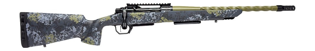 Horizon Firearms HRF-VE2-6ARC-20R Venatic 2 6mm ARC 20" Sage Green Spiral Fluted Threaded Barrel, Black DLC Receiver w/Picatinny Rail, Arca Rail Forend, Artic Moss Iota EKO X Carbon Fiber Stock