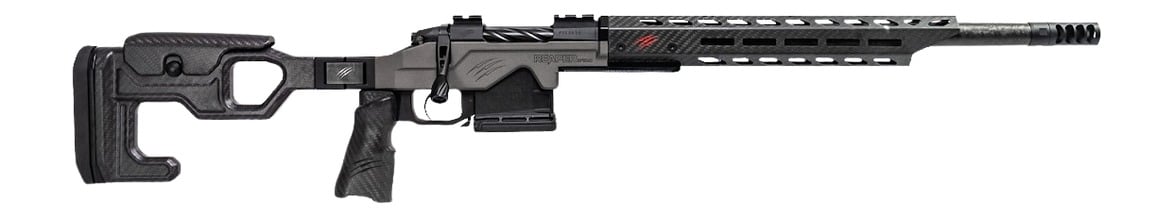 Fierce Firearms REPHT22CM20TU Reaper H-Tac 2.0 22 Creedmoor 3+1 20" Carbon Fiber Match Grade Threaded Barrel, Tungsten Cerakote Receiver w/Picatinny Rail, M-LOK/ARCA Rail Handguard, Carbon Matrix Push