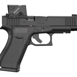 Glock PA4850B03FRMOS8A4 G48 MOS w/Aimpoint Slim Compact 9mm Luger 10+1 4.17" Black GMB Barrel, Black nDLC Steel Serrated w/Aimpoint COA Slide, Black Polymer Frame w/Accessory Rail, Right Hand