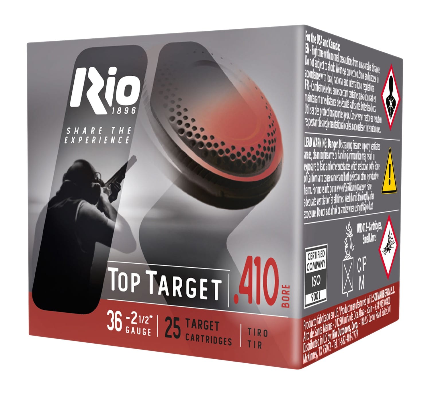 RIO TT41075 TOP TARGET 410 2-1/2 1/2 7.5 25/10