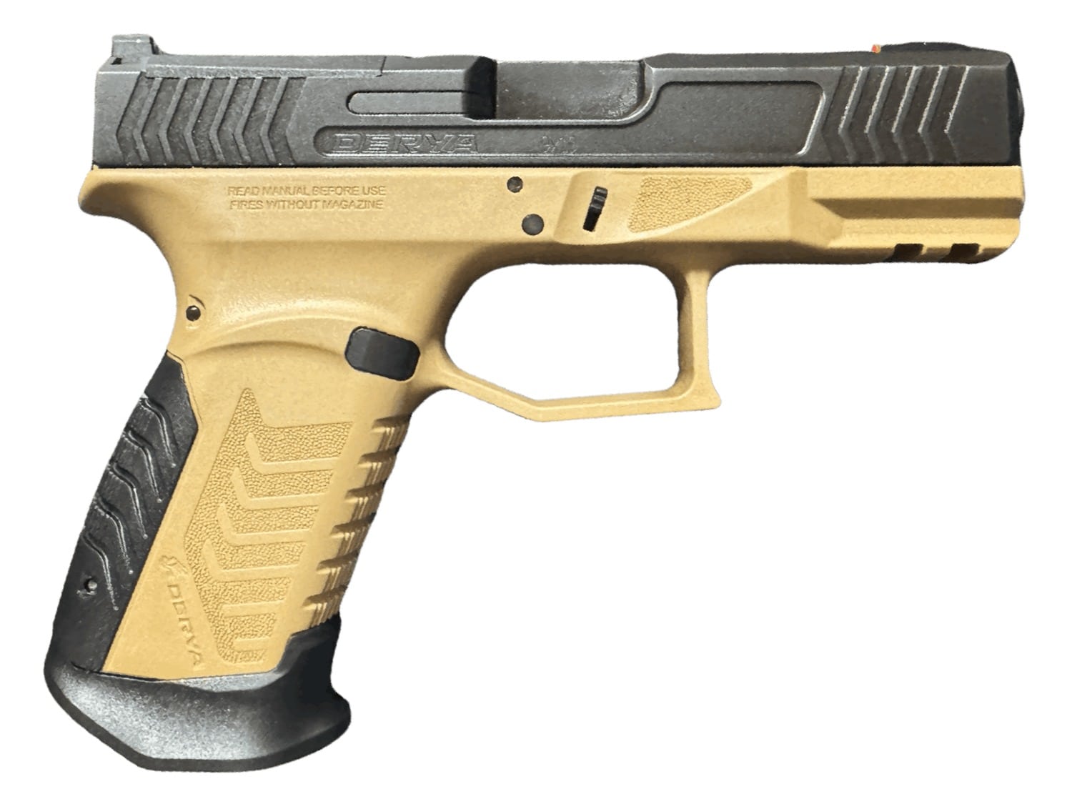 Derya Firearms 10L.DY9.BROTSS.US DY9 9mm Luger 10+1 4.02" Black Nitride Stainless Steel Optic Cut Slide, ODG Brown Polymer Frame w/Picatinny Rail, Interchangeable Backstrap Grip