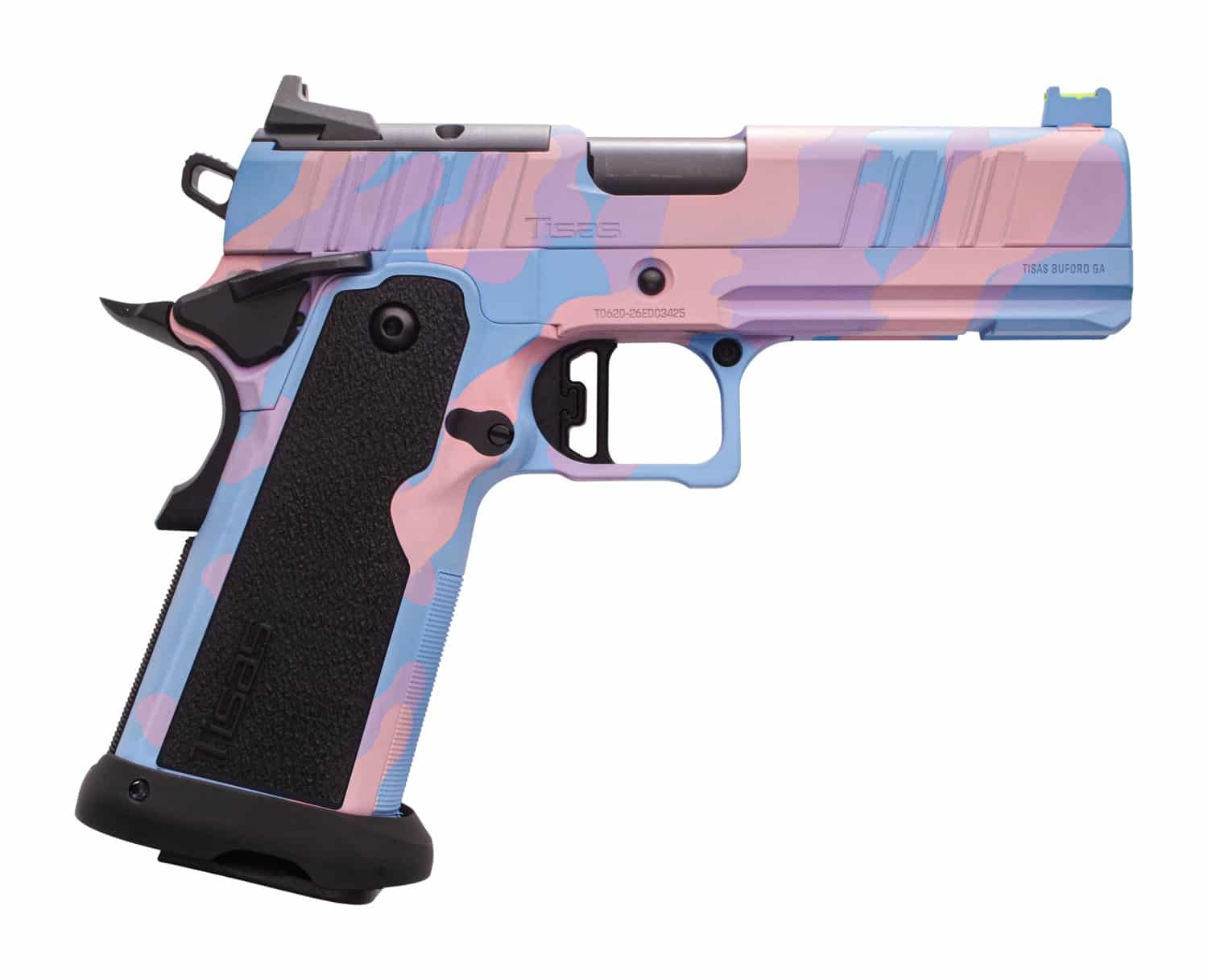Tisas Arms Customs 12500032AA14 1911 Carry Carry Frame 9mm Luger 18+1 4.25" Bull Barrel Carbon Steel Optic Ready Slide Steel Frame w/Picatinny Rail