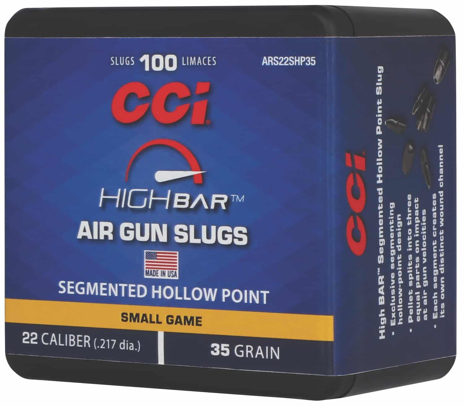 CCI ARS22SHP35 22CAL 35GR SEG HP SLUG        100/5