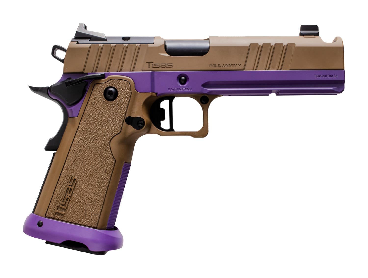 Tisas Arms Customs 12500035AA19 1911 Sports South Exclusive 9mm Luger 18+1 5" Carbon Steel Optic Ready Slide