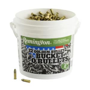 Remington 22LR Golden Bullet 21231 1622B Bucket of Bullets 36gr Plated HP 1400 rounds