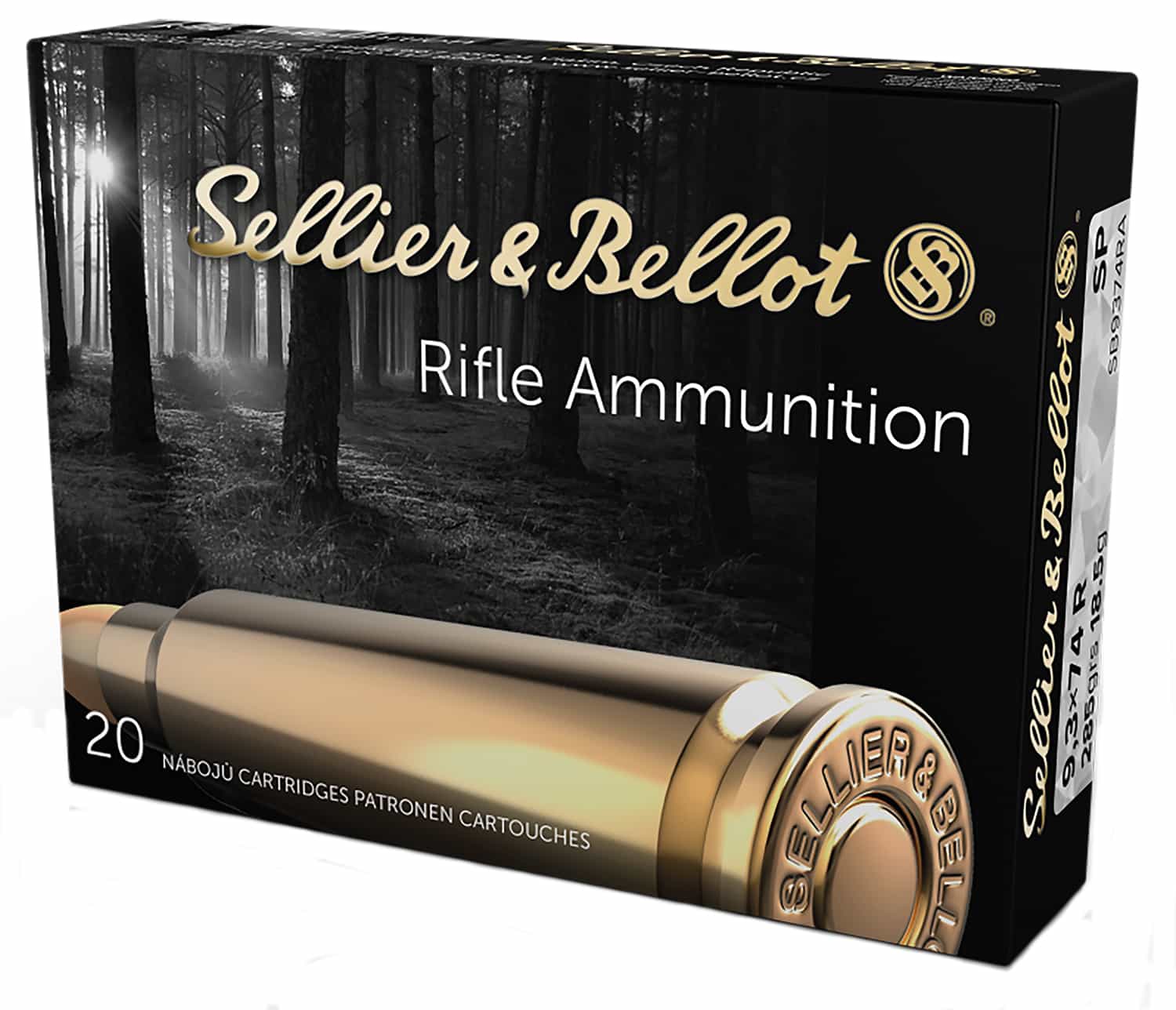 Sellier & Bellot SB9374RA Rifle 9.3mmx74R 286gr Soft Point 20 Per Box/18 Case