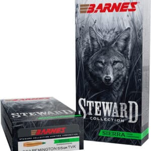 BARNES STEWARD 223 REM 55GR - TIPPED VARMINTKING 20RD 10BX/C