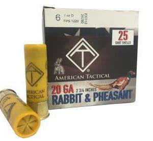 ATI GAME LOAD 20GA 2.75" 1OZ - #6 250RD CASE LOT
