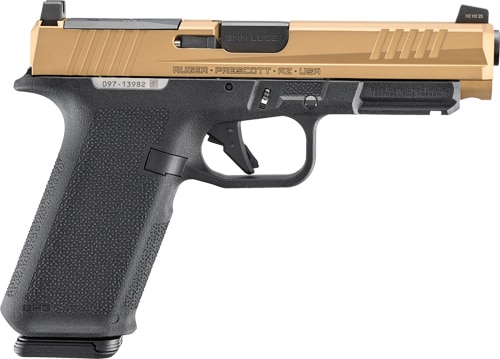 RUGER RXM 9MM LUGER 4.5" ADJ - 17-SHOT COPPER SLIDE BLK GRIP