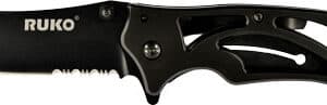 RUKO FOLDER TI TACTICAL KNIFE - 3.3" VENTED TITANIUM HANDLE