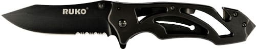 RUKO FOLDER TI TACTICAL KNIFE - 3.3" VENTED TITANIUM HANDLE