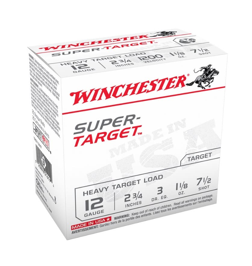Winchester 12 Gauge Ammunition Target TRGT12M7 2 3/4" 1-1/8oz #7-1/2 shot 1200 FPS CASE 250 rounds