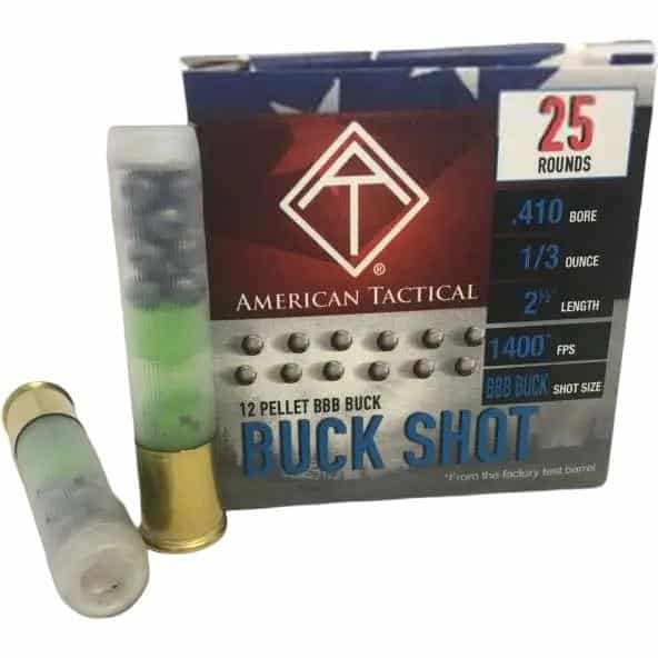 ATI BBB Buck Shotshell 410ga 2-1/2" 1/3oz 1400fps 12 plts 25/ct