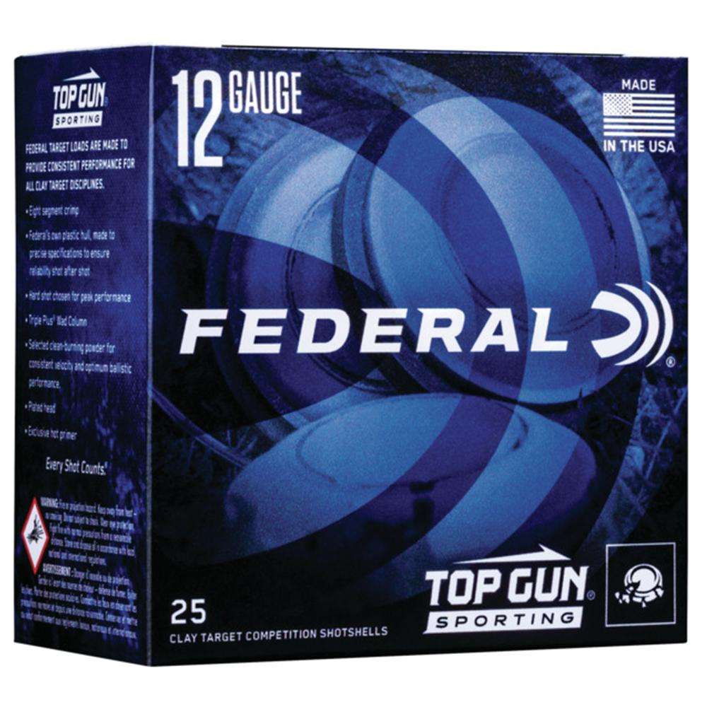 Federal Top Gun Sporting Shotshells 12 ga 2-3/4" 1 oz 1250 fps #7.5 250/ct CASE