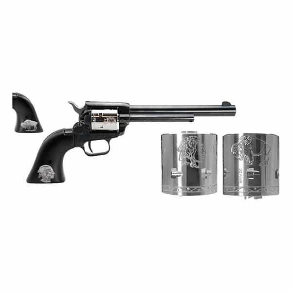 Heritage Rough Rider Handgun .22LR/.22 WMR 6.5" Barrel Buffalo/Indian Head Grips and Cylinders