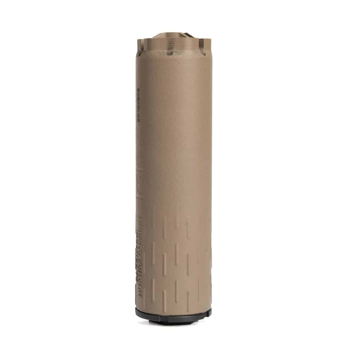 HUXWRK Flow 9K PCC Direct Thread Suppressor 9mm Luger 4.9" Length FDE