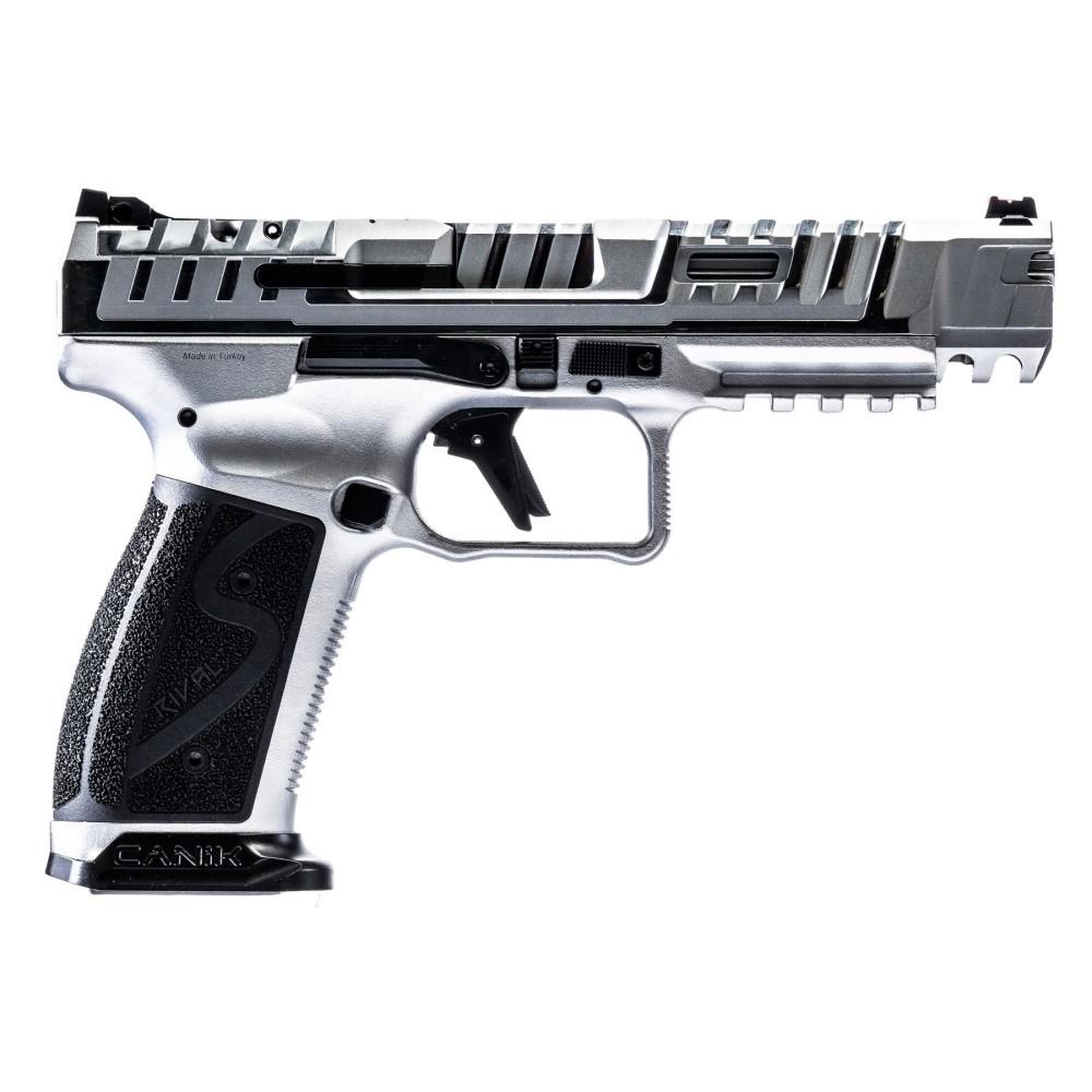 DEMO Canik SFx Rival-S Chrome Handgun 9mm Luger 18rd Magazine 5" Barrel Silver