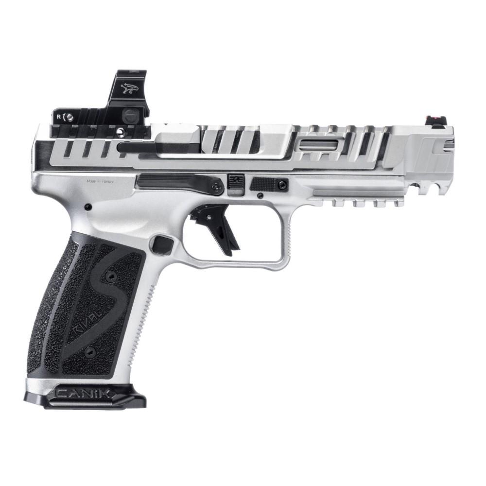 DEMO Canik SFx Rival-S Chrome Handgun 9mm Luger 18rd Magazine 5" Barrel Chrome with MO2 Optic