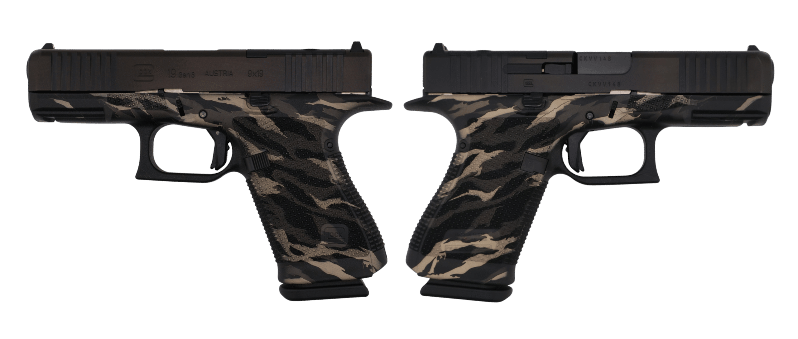 GLOCK 19 GEN6 ORS 9MM PISTOL TIGER STRIPE 4" FXD COMM 3-15RD MAGS
