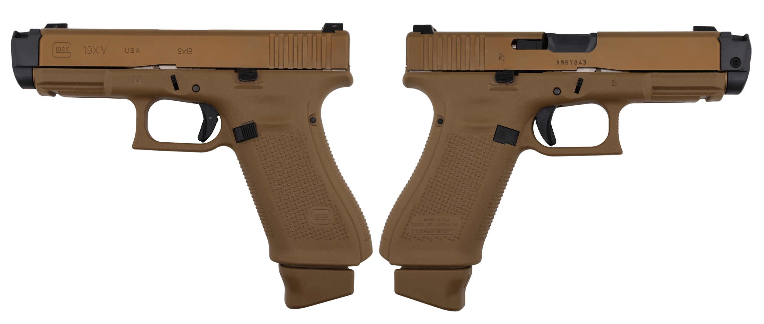GLOCK 19X V 9MM PISTOL 4" FDE W/ RADIAN RAMJET & AFTERBURNER GNS 1-17RD 2-19RD MAGS